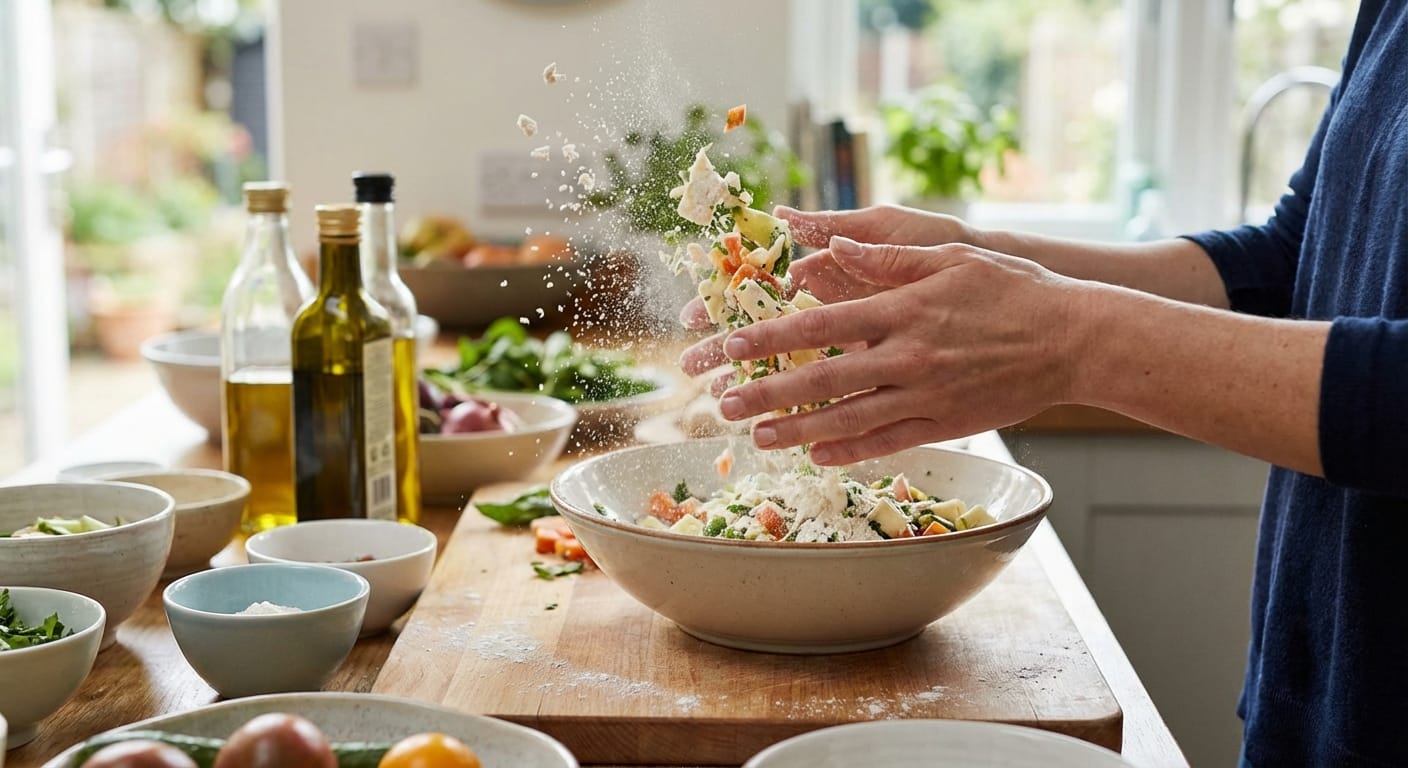 Step-by-step stir fry cooking process
